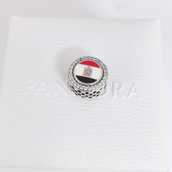 Pandora Egypt Flag Exclusive Bead Charm Sterling Silver with box - Picture 6 of 7